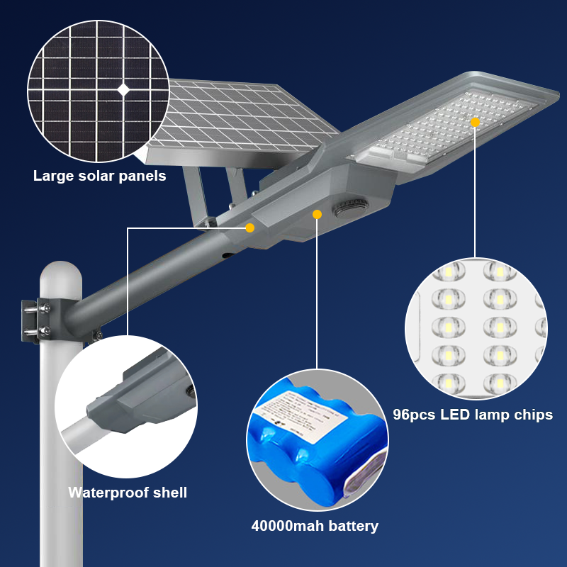 100W  200W 300W 400W Solar street light with remote control