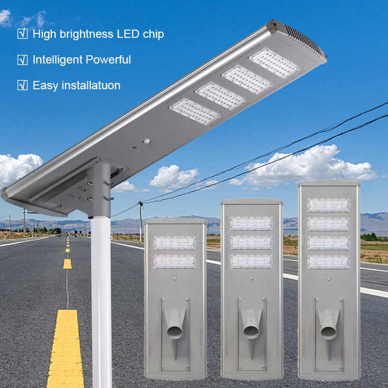 200w 300w 400w 500w solar lights dusk to dawn solar street light with sensor