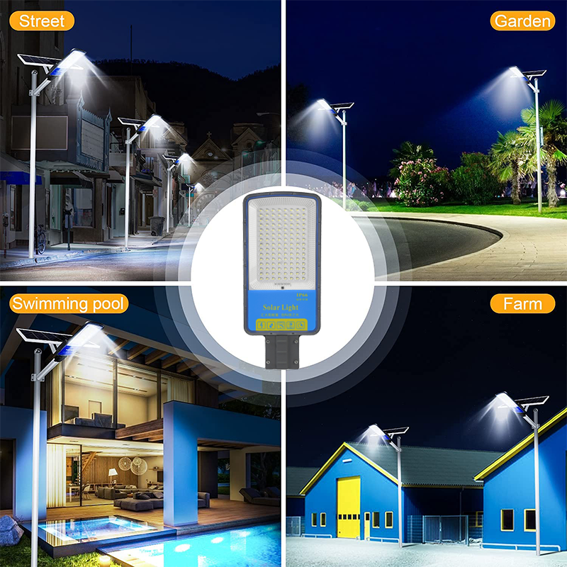 100w 200w 400w solar lights dusk to dawn working solar street light