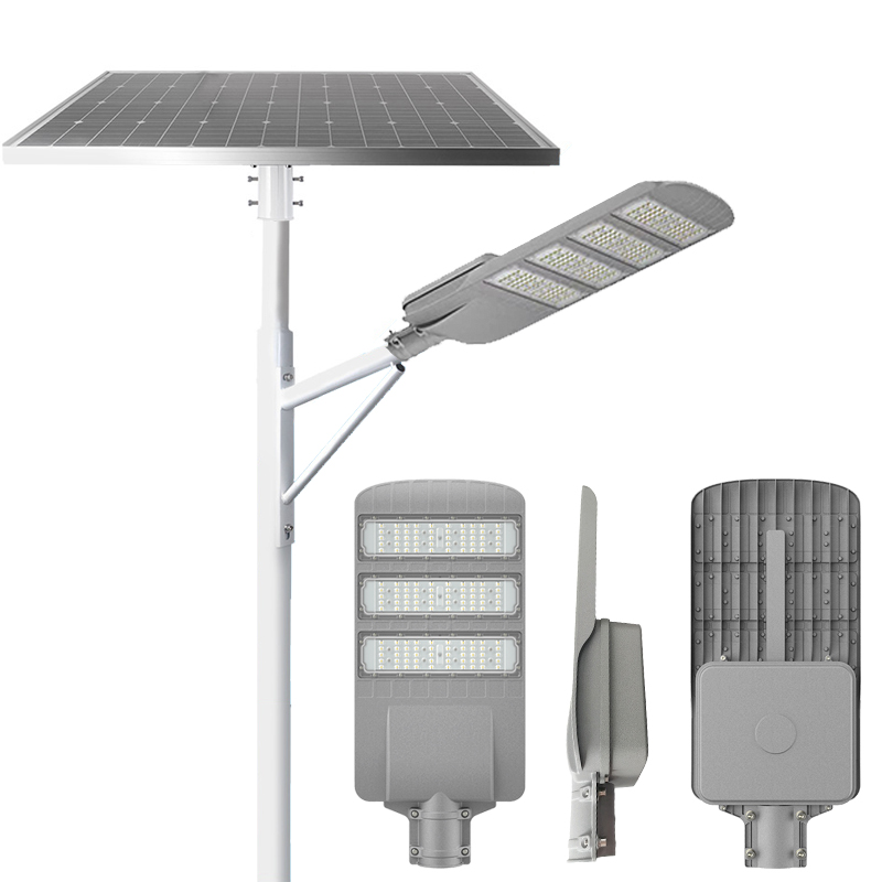 100w 150w  200w 250w 300w  solar street light all in two  die cast aluminum outdoor solar light with larger configuration