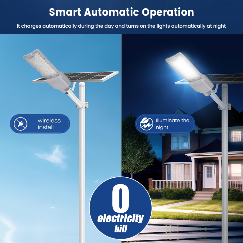 100w 200w 300w 400w 500w 600w solar  led street light dusk to dawn working