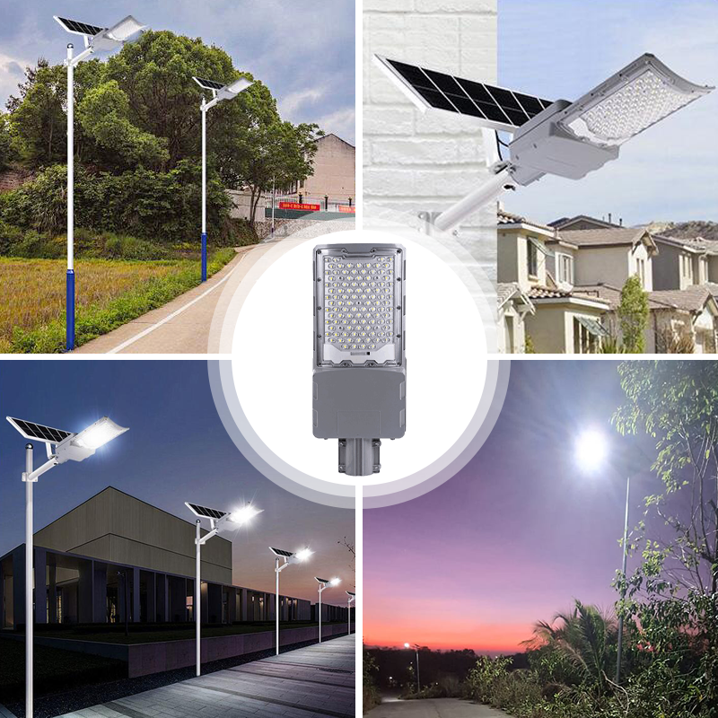 100w 200w 300w 400w 500w 600w solar  led street light dusk to dawn working