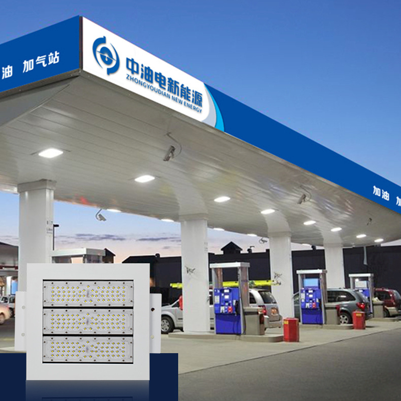 Outdoor Aluminum 5 Year Warranty LED Canopy Light Gas Stations Petrol Station Outdoor Ceiling IP65 100W 150W 200W 500W Options