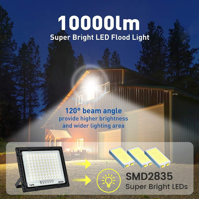 High Brightness Waterproof IP67 Garden Solar Lamp Control 100W 200W 300W 500W 600W 800W 1000W Outdoor Solar LED Flood Light