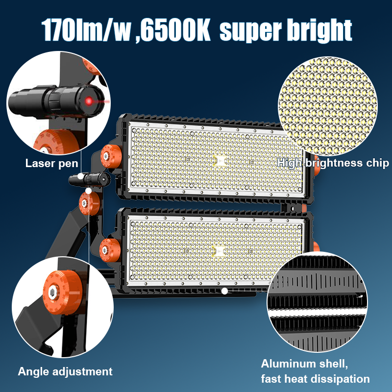 High Brightness AC LED Flood Light Stadium Basketball Court 150W 200W 300W 400W 500W 600W 700W 800W High Mast LED Light Outdoor