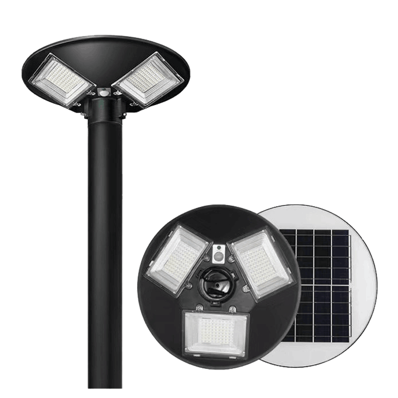 High Lumen Ip65 Remote Solar Garden Light Control Sensor UFO Lamp Park 10w 20w 30w 40w 50w All In One LED Solar Garden Light