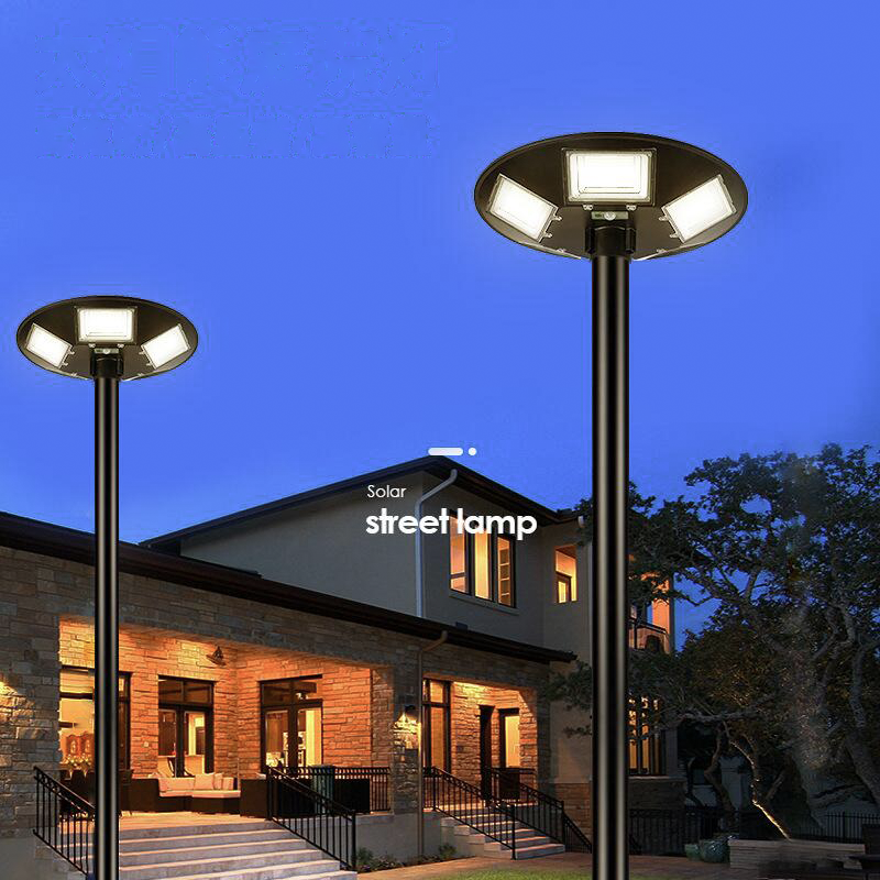 High Lumen Ip65 Remote Solar Garden Light Control Sensor UFO Lamp Park 10w 20w 30w 40w 50w All In One LED Solar Garden Light