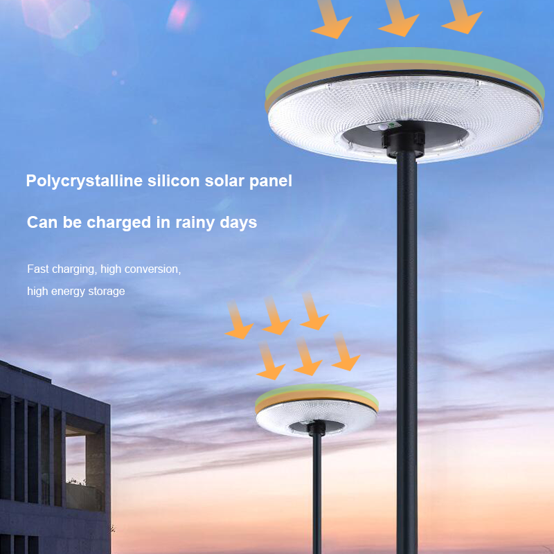 High Power Garden Lamp Solar Integrated UFO Waterproof IP65 Outdoor 50w 100w 150w 200w 250w 300w Outdoor LED Solar Garden Light