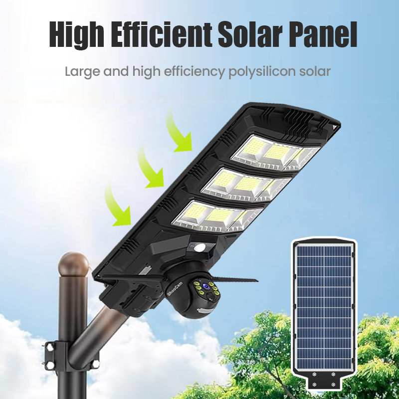 ABS Solar Light 4G CCTV 100w 200w 300w 400w 500w 600w Waterproof IP65 All In One Integrated Led Solar Street Light With Camera