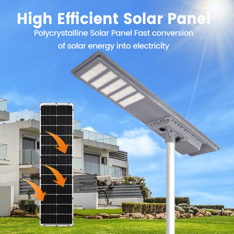 Solar Road Light Waterproof IP65 Aluminum 100w 200w 300w 400w 500w 600w All In One Integrated Led Solar Street Light With Pole