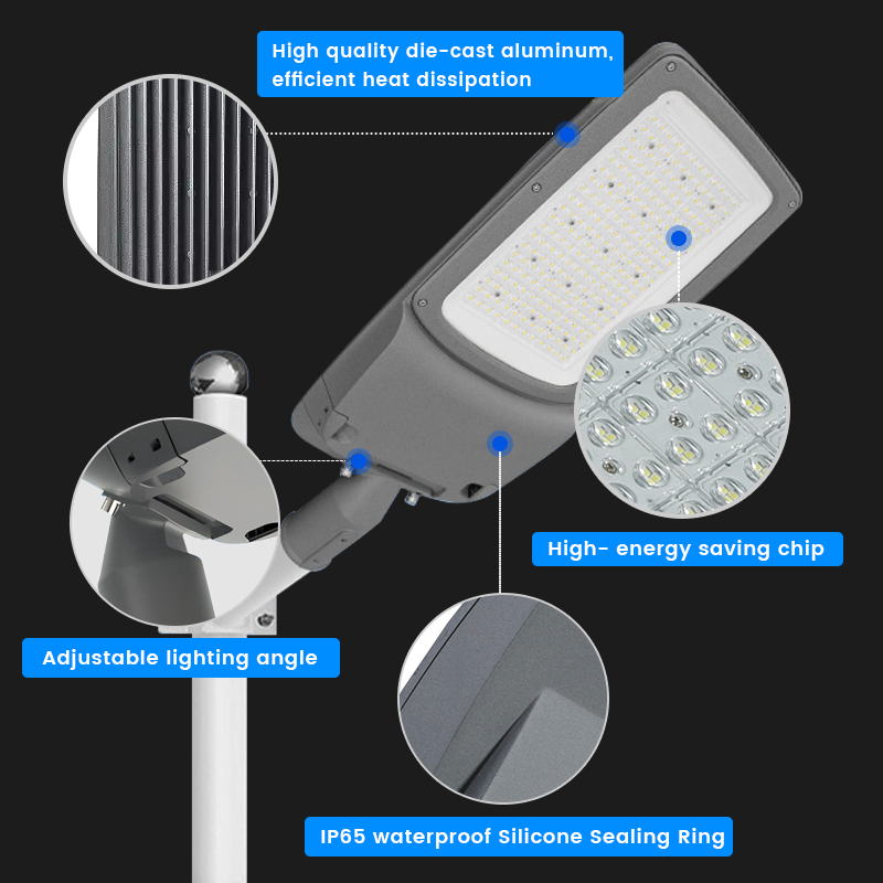 High Lumen Aluminum Street Lamp Waterproof IP65 IP66 Outdoor Road 50w 100w 150w 200w 300w 400w Electric SMD Led Street Light