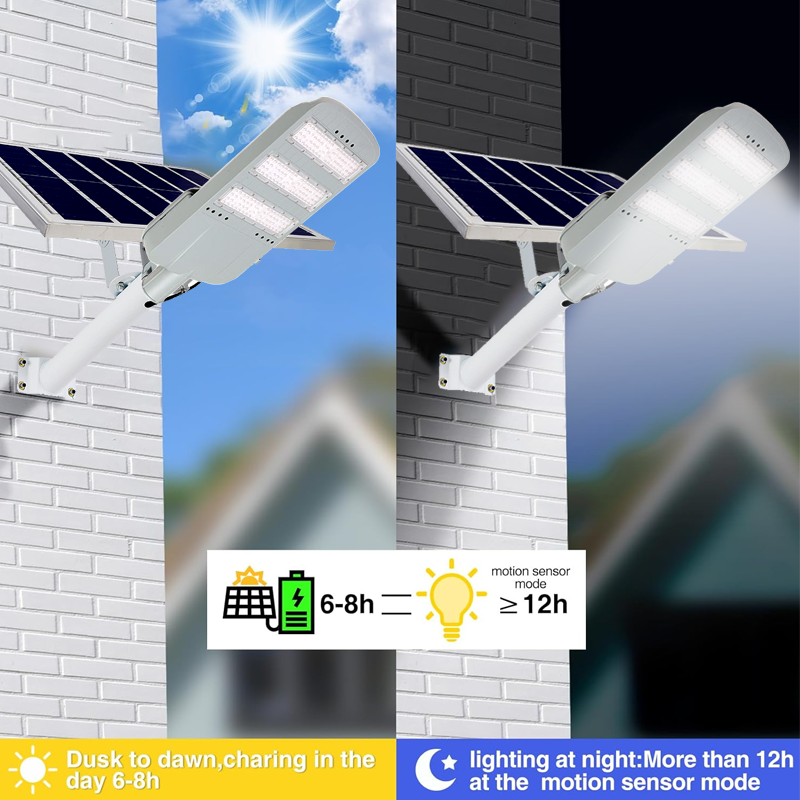 Aluminum LED Solar Street Light Outdoor High Lumen 100w-500w Waterproof IP65 for Road Application 60w Power Supply from Battery