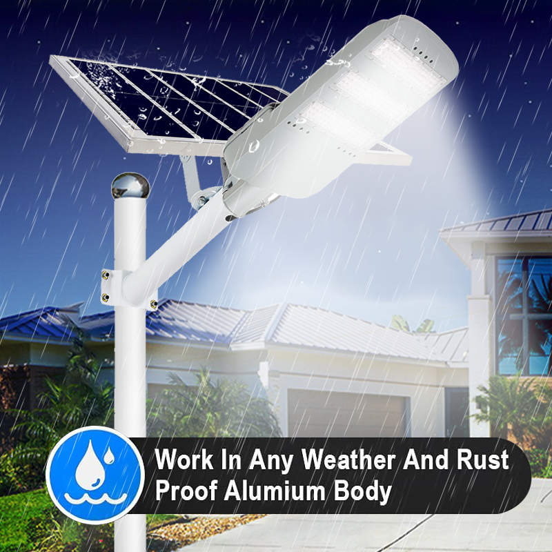 Aluminum LED Solar Street Light Outdoor High Lumen 100w-500w Waterproof IP65 for Road Application 60w Power Supply from Battery