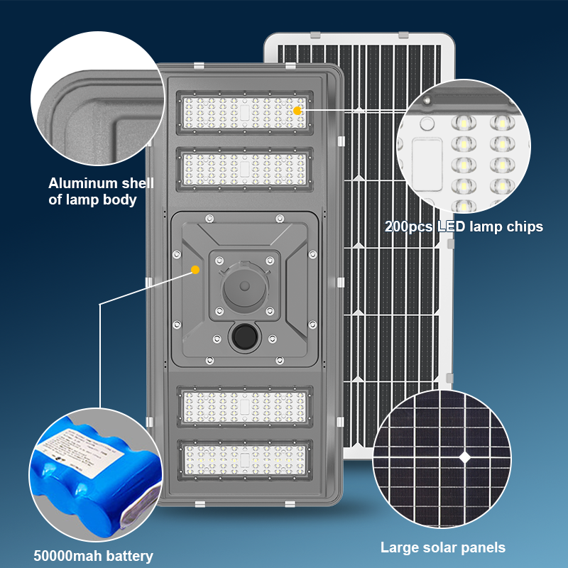 StreetLight Ip65 Waterproof Outdoor Smd Solar Light 100w 150w Die cast Aluminum All In One Integrated Led Solar Street Light