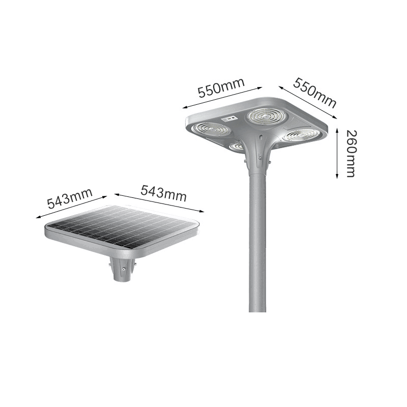 New Design Outdoor Solar Garden Lamp Ip65 Waterproof ABS Shell 100w 150w 250w 300w 400w 500w Integrated Led Solar Garden Light