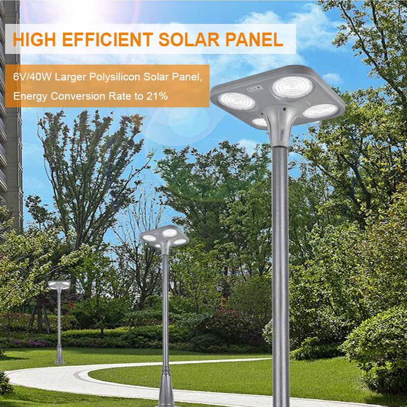 New Design Outdoor Solar Garden Lamp Ip65 Waterproof ABS Shell 100w 150w 250w 300w 400w 500w Integrated Led Solar Garden Light